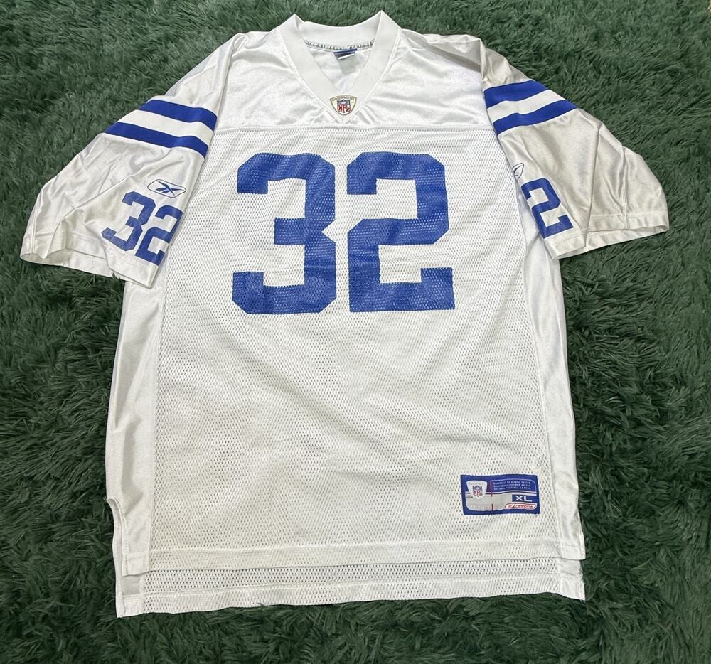Reebok NFL Indianapolis Colts #32 Edgerrin James Football Jersey Men's XL White